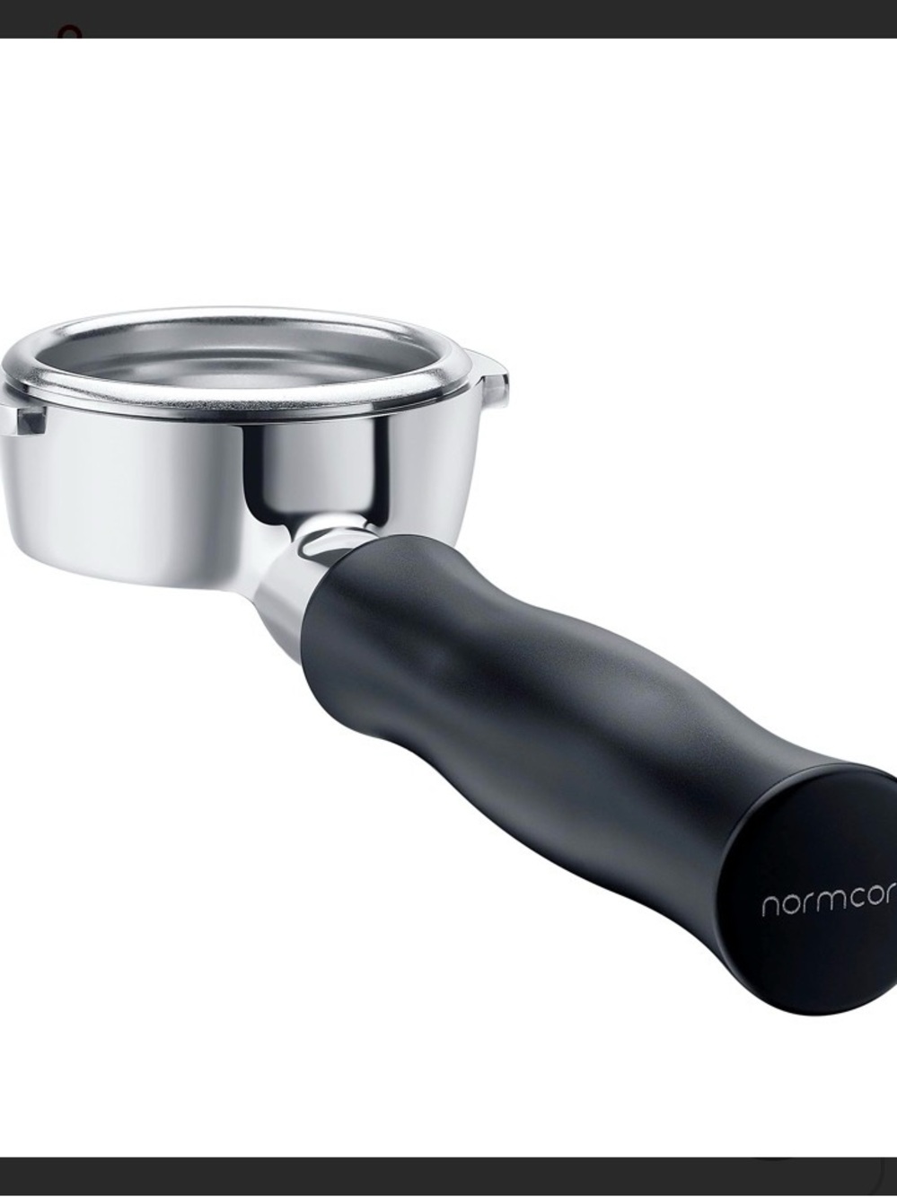 Normcore Portafilter Handle in Black and Stainless Steel